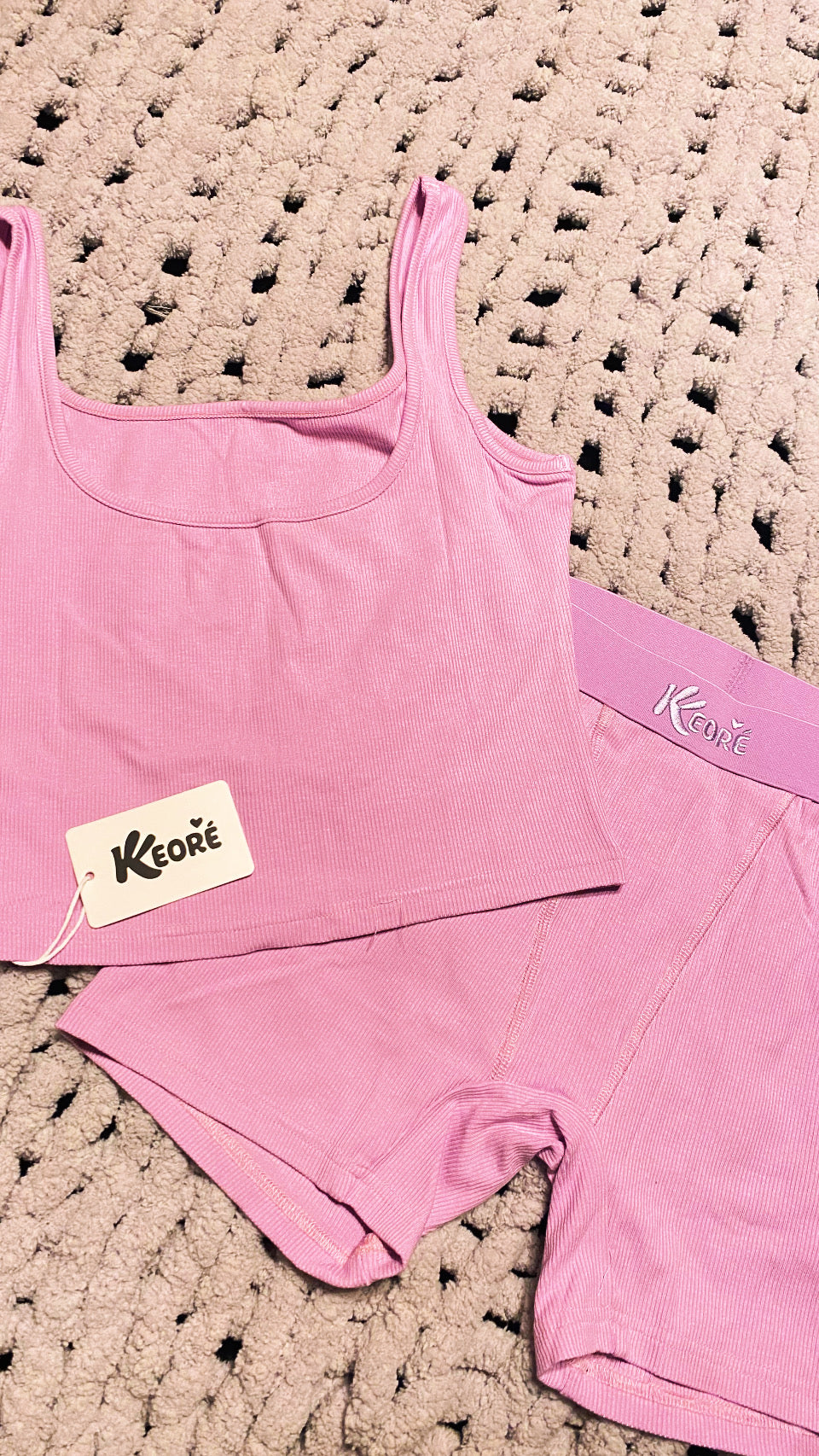 Cotton Ribbed Shorts Set